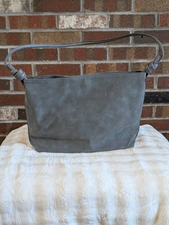 8 Other Reasons Handbags - 8 Other Reasons Betsy Slouch Tote Bag in Stone Gray Suedette - NWOT